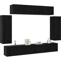 vidaXL Ensemble de meubles TV 6 pcs Noir imitation chêne 100 x 30 x 30 cm