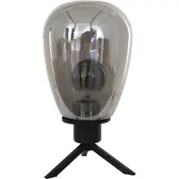 Steinhauer Lampe de table en verre Reflexion 15cm noir avec verre fumé