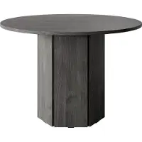 Selsey Hexa - Table de salle à manger ronde 110 cm - Portland Frêne Noir