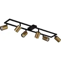 LINDBY Plafonnier , Bravius, dimmable, Or / laiton, Salon / séjour, Métal, Moderne