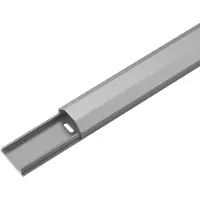 Goobay 90666 Chemin de câbles demi-rond en aluminium 33 mm, longueur 1,1 m, argent - pour poser les câbles de manière invisible