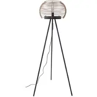 LINDBY - Ediz Lampadaire Wood/Black
