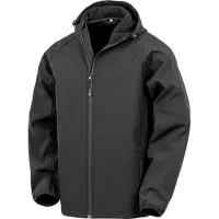 Result Genuine Recycled Mens Recycled 3-Layer Printable Hooded Softshell