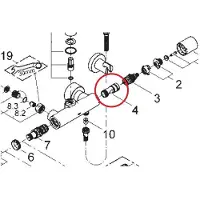 GROHE conduite d'eau pour système de douche / robinet de baignoire chromé - 47751000