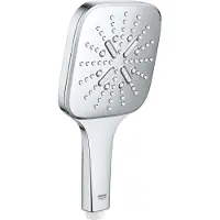 GROHE Rainshower SmartActive 130 Cube Douchette à main avec 3 jets, 6,6l/min (chrome) (3 Types de jets, 6.60 l/min)