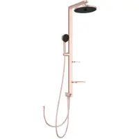 Ideal standard Système de douche Alu+ sans robinetterie, 2 tablettes, douchette 2F, pommeau de douche 2F