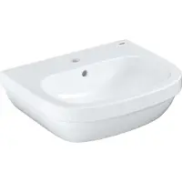 GROHE Waschtisch Euro Keramik 55 cm, wandhängend, 1 Hahnloch, mit Ü berlauf