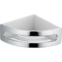 Keuco Panier de douche d'angle ELEGANCE insert plastique en 2 parties, blanc chromé