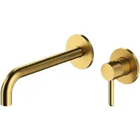 Omnires Unterputz-Waschtischarmatur, gebürstetes Gold