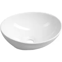Hak Aqualine Ceramics - Lavabo à poser, 420x340 mm, sans trou pour mitigeur, blanc 49412