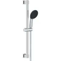 GROHE Ensemble de douche avec pommeau de douche 2 jets. Barre de douche de 60 cm et flexible de 1,75 m - Vitalio Start 110 27948001 - Économie d'eau - Chrome