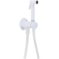 Paffoni Ringo West - Ensemble de mitigeurs encastrés avec douchette bidet, blanc mat ZDUP110BO