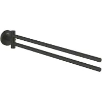 GROHE Start QuickFix Porte serviette - 43.9cm - 2 bras - rotatif - Noir mat 411832430