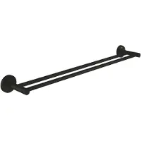 GROHE Start QuickFix Porte-serviettes double, longueur 654mm (600mm), noir mat