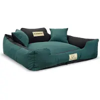 AIO Lit pour animaux, KingDog Lit antidérapant pour chien 75x65cm vert