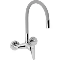 Ferro titania iris new - keukenkraan met flexibele arm, zilvergrijs/chroom