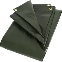 Boni-Shop® Bâche 280g/m², 4x6 (24m²), verte, étanche, de protection, résistante