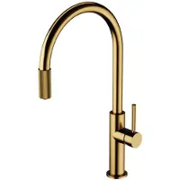 Omnires switch - keukenkraan met filterfunctie, geborsteld goud