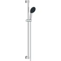 GROHE Ensemble de douche avec pommeau 3 jets. Barre de douche de 90 cm et flexible - Vitalio Start 110 26956001 - Économie d'eau - Chrome
