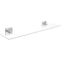 GROHE Start Cube QuickFix tablette en verre, à coller, chromé