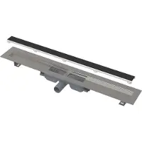 Alca douchegoten - douchegoot marmer laag 85 cm, met rooster voor tegelinzet, roestvrij staal (56 mm)