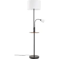 LINDBY Lampadaire , Aovan, Noir, Salon / séjour, Métal, Moderne
