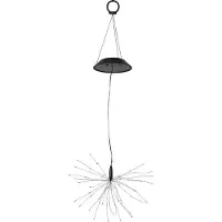 Star Trading 481-87 LED-solaire "Firework Solar "suspendu, noir, 90 LED multicolores,env. 26x50 cm, panneau solaire, batterie, extérieur, carton quadrichromie