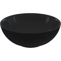vidaXL Lavabo Noir Brillant Ø28x10 cm Céramique