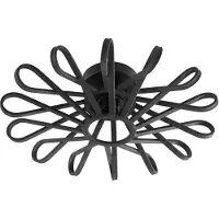 LINDBY Plafonnier , Kaelen, dimmable, Noir, Salon / séjour, Métal