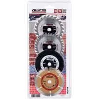 Kreator Lames de scie Kreator 89 mm, jeu de 4 lames de rechange universelles pour mini scies circulaires