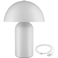 TecTake Petite lampe de table rétro KADE, dimmable - blanc