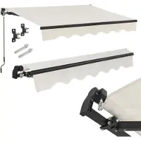 Juskys Auvent - 300 x 250 cm - Beige - Matériel de fixation inclus