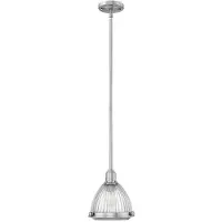 HINKLEY Suspension Elroy, nickel brossé, 1xE27x60W, verre, dimensions : 107,6 x 24,8 x 24,8 cm, IP20, Quintiesse