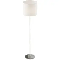 LINDBY Lampadaire , Everly, Blanc, Salon / séjour, Tissu / textile, Moderne