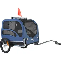Vevor Remorque de Vélo Chien Pliable Charge 45 kg Porte Animaux de Compagnie de Vélo Cadre Facile à Plier avec Roues à Dégagement Rapide
