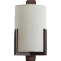 Light & Living Lampe murale à design danois Litto brun noix avec lin