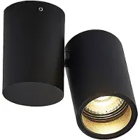 Arcchio Plafonnier , Gesina, dimmable, Noir, Salon / séjour, Métal, Moderne