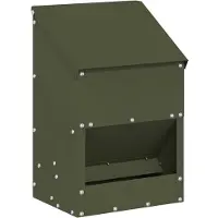 vidaXL Mangeoire pour poules Vert olive 21 x 16 x 33 cm