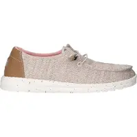 HeyDude Chaussures de sport Wendy pour femmes, modèle Dude, en mesh, chaussures basses, type mocassin, couleur beige, pour un usage décontracté