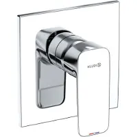 Kludi PURE&STYLE Mitigeur monocommandé encastré pour douche, montage mural, 28 l/min, 407550575, 407550575