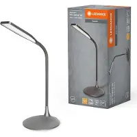Ledvance Lampe de bureau LED rechargeable Panan Disc Single Grey 5W 220lm Blanc chaud 3000K à intensité variable