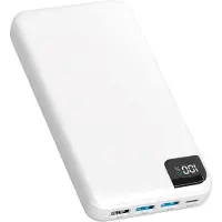 Strex Powerbank Blanc - 27.000 mAh - Charge rapide 22.5W - USB-A/USB-C - Indication LED - Powerbank universelle compatible avec iOS/Android