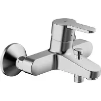 Hansa Mitigeur monocommande Primo pour baignoire, montage mural, chrome, 1 pièce.