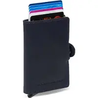 The Chesterfield Brand Cuir étui pour carte de crédit Baldwin Cardholder Navy bleu marine