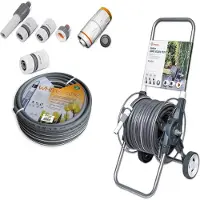 Bradas Chariot à tuyau mobile 1/2", 50m WL-W2B50 WHITE SILVER PLUS BR-WL-W2B50