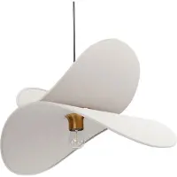 Beliani Lampe Suspension Mascota Lin Gris Clair