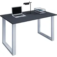 VCM Bureau en bois | H. 76 x W. 80 x D. 50 cm | Table d'ordinateur simple | pieds en métal de haute qualité | Table de travail | Mobilier de bureau - Lona U