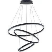 Arcchio Suspension , Albiona, dimmable, Noir, Salon / séjour, Métal, Moderne