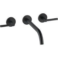 Kludi NOVA FONTE Mélangeur lavabo mural DN 15 (noir mat)