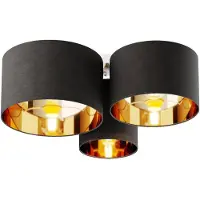 LINDBY Plafonnier , Laurenz, dimmable, Gris, Salon / séjour, Tissu / textile, Moderne